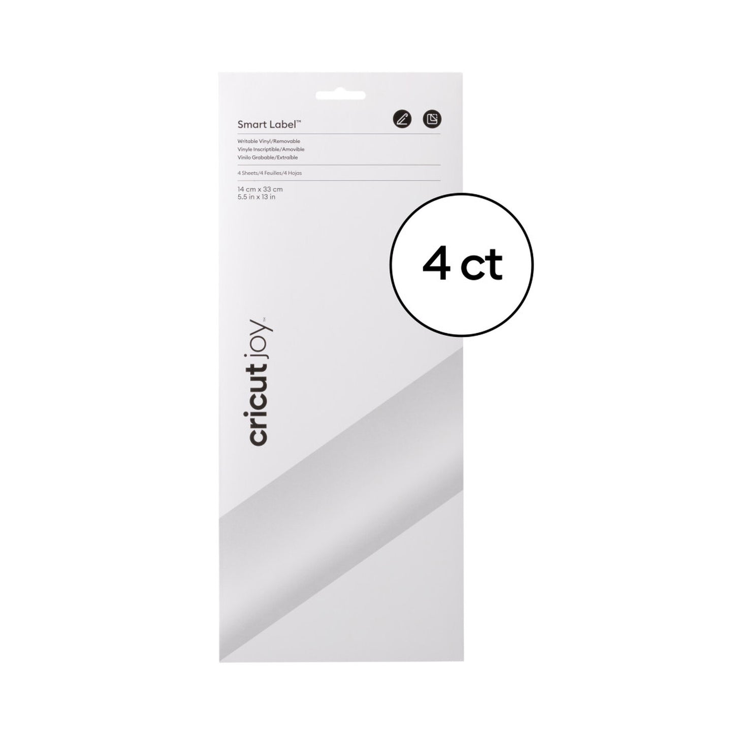 Cricut Smart Vinyl Removable Joy 14x33cm 4 sheets (Writable White)