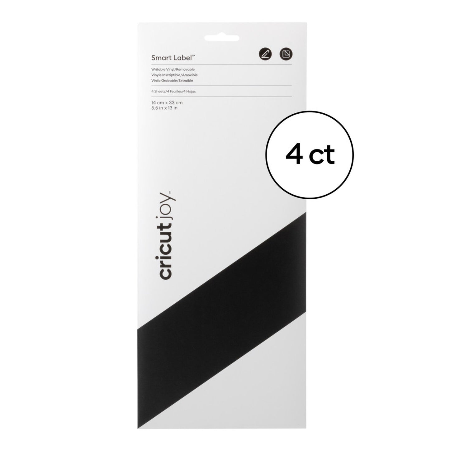 Cricut Smart Vinyl Removable Joy 14x33cm 4 sheets (Writable Black)