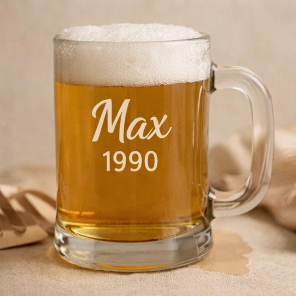 Bierglas mit Gravur