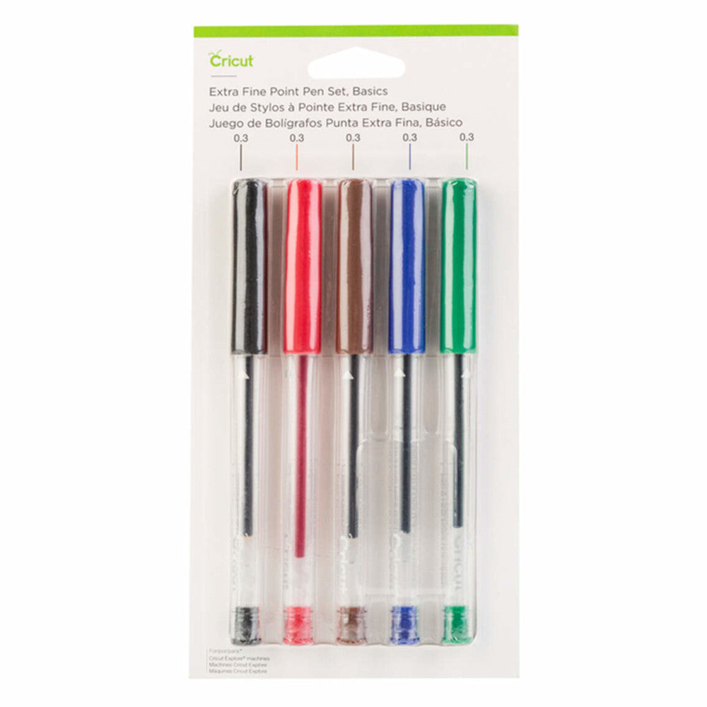 Cricut Explore/Maker Extra Fine Point Pen Set 5-pack (Basics)