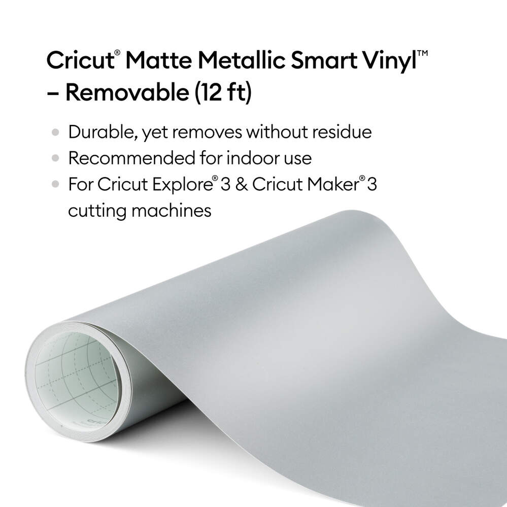 Matte Metallic Smart Vinyl™ – Removable, Silver