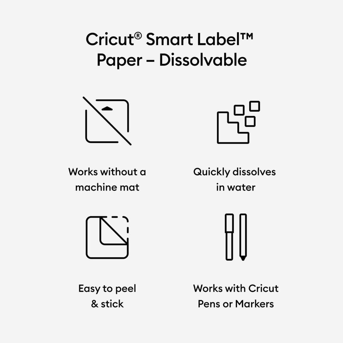 Smart Label™ Papier – auflösbar, Weiß