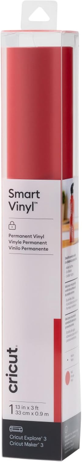 Cricut Smart Vinyl Permanent 33x91cm, rot