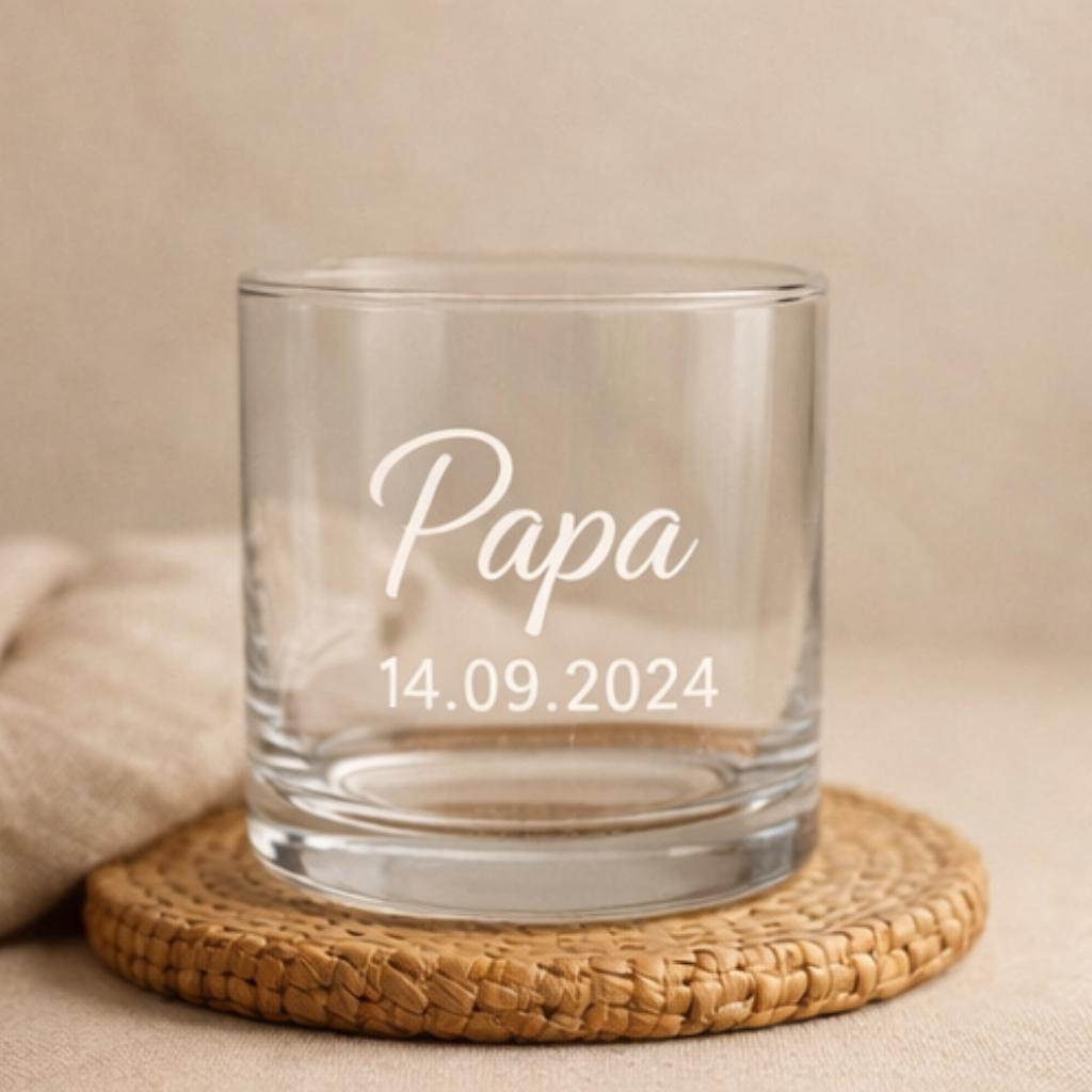 Trinkglas mit Gravur