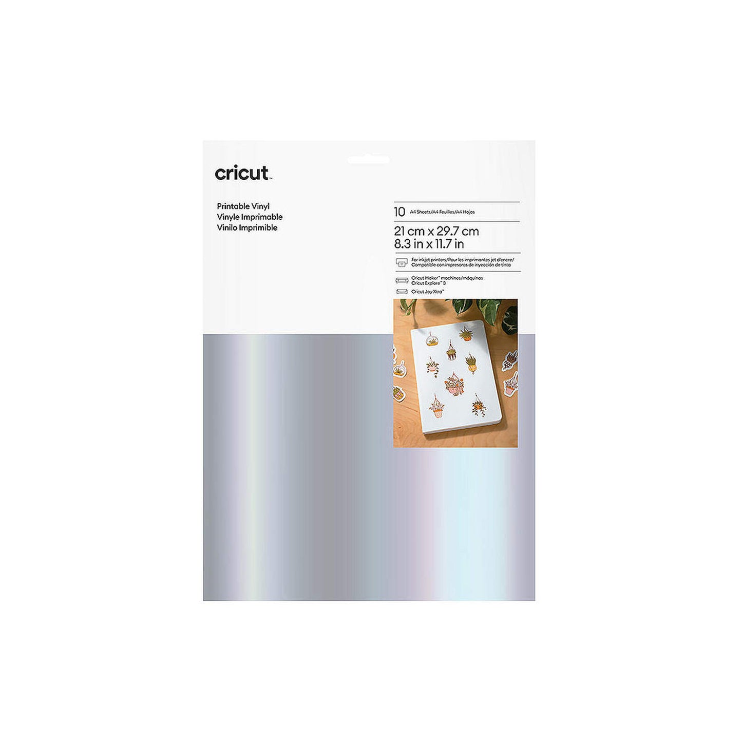 Cricut Printable Vinyl A4 - 10 sheets (Silver)