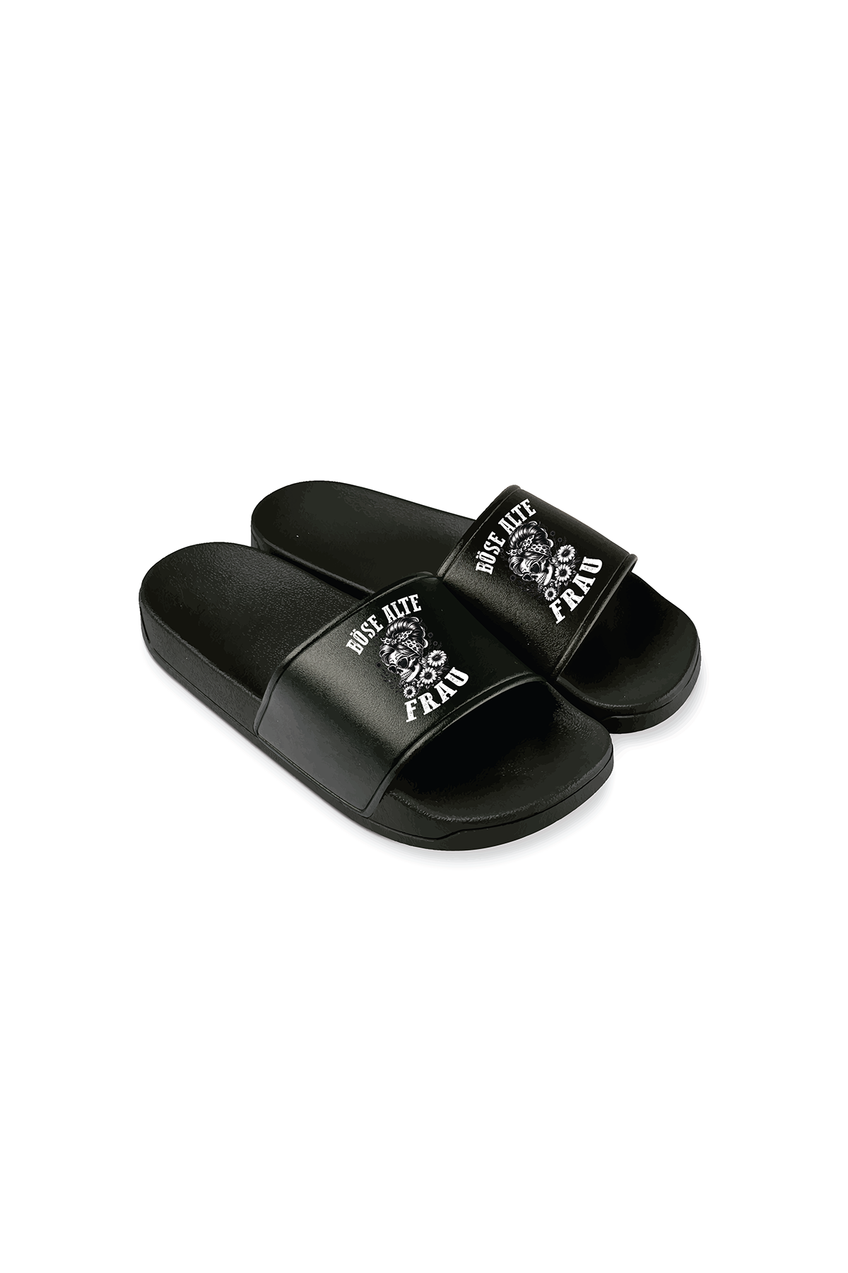 Badeschlappen Böse alte Frau D2