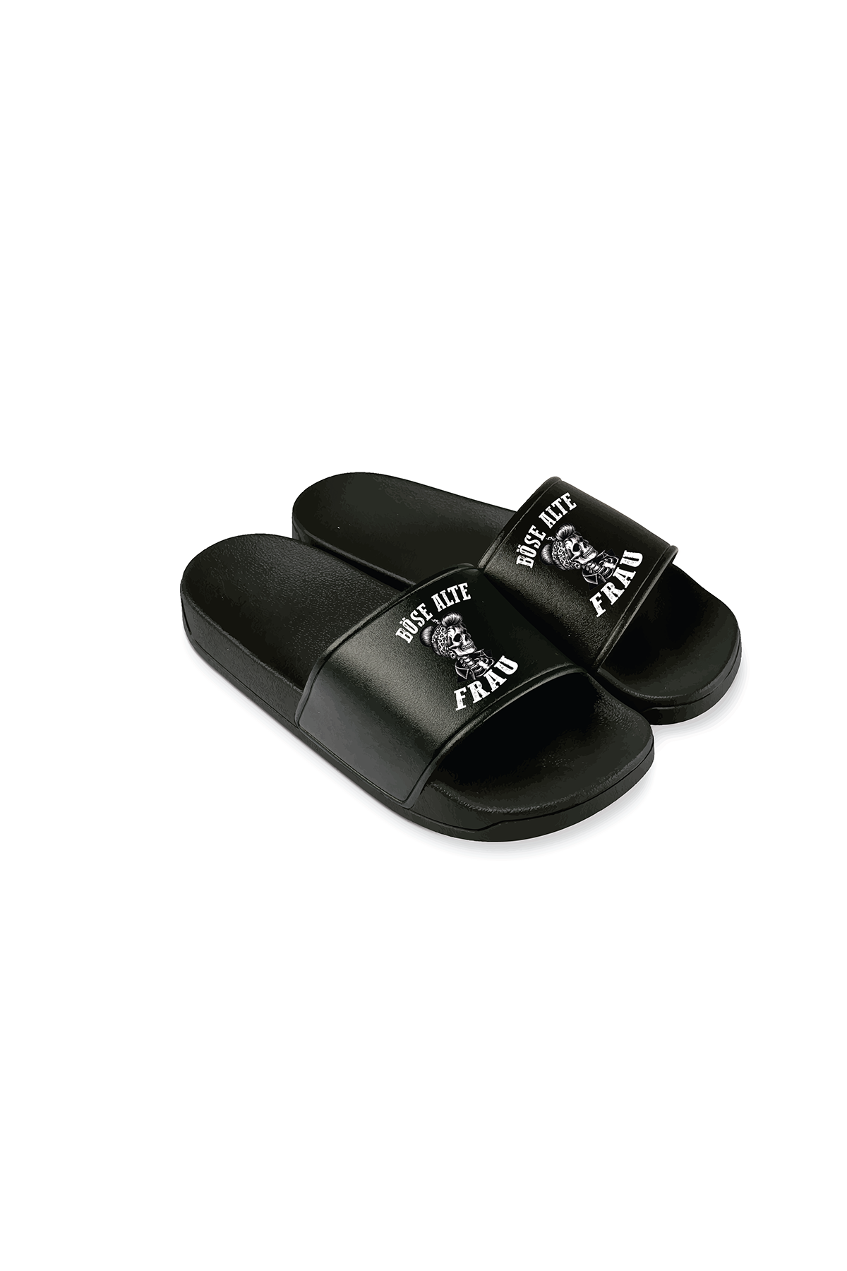 Badeschlappen Böse alte Frau D4