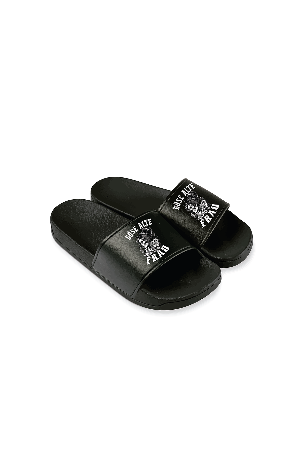 Badeschlappen Böse alte Frau D5