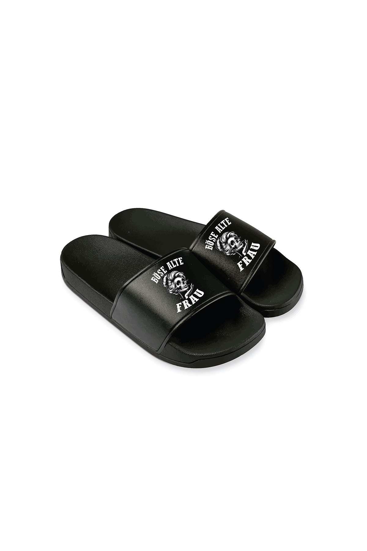 Badeschlappen Böse alte Frau D6