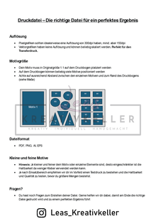 DTF transfer DIN A4 / DIN A3