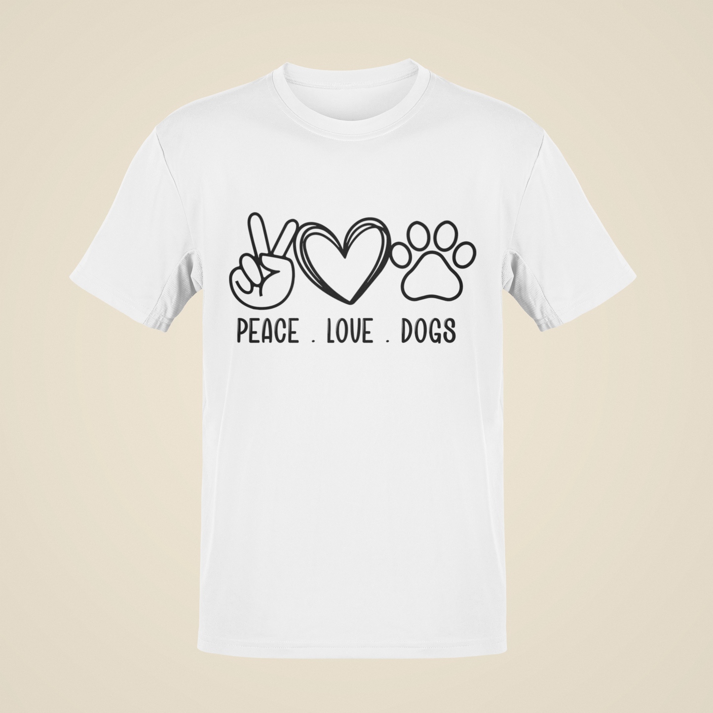 T-Shirt Peace Love DOGs