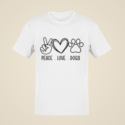 T-Shirt Peace Love DOGs