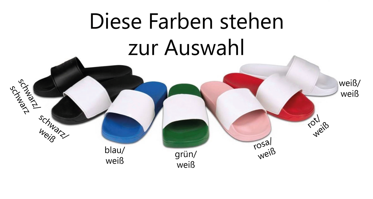 Personalisierte Kinder Badeschlappen Gr.28-35 versch. Farben