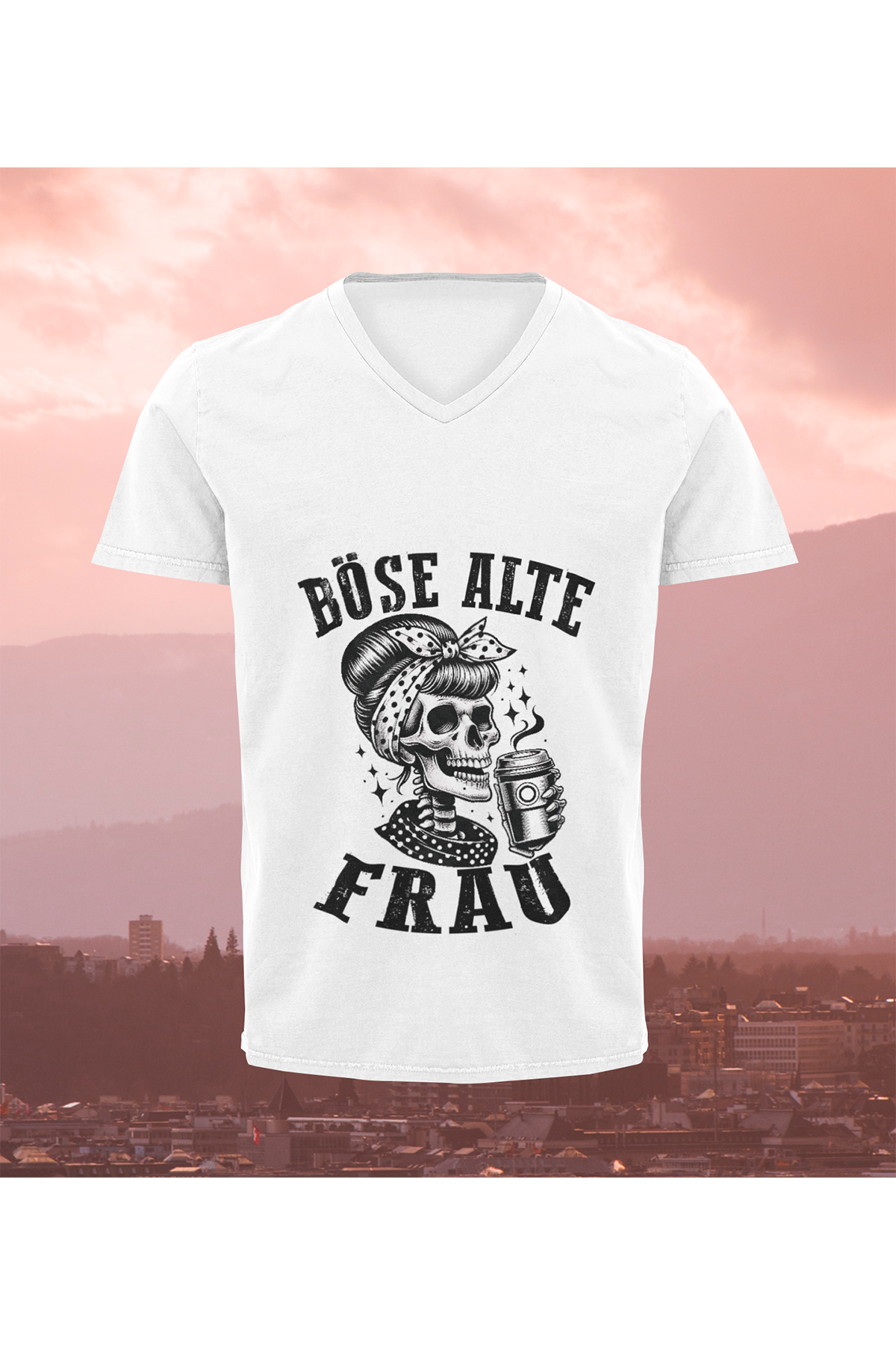 T-Shirt Böse alte Frau D7