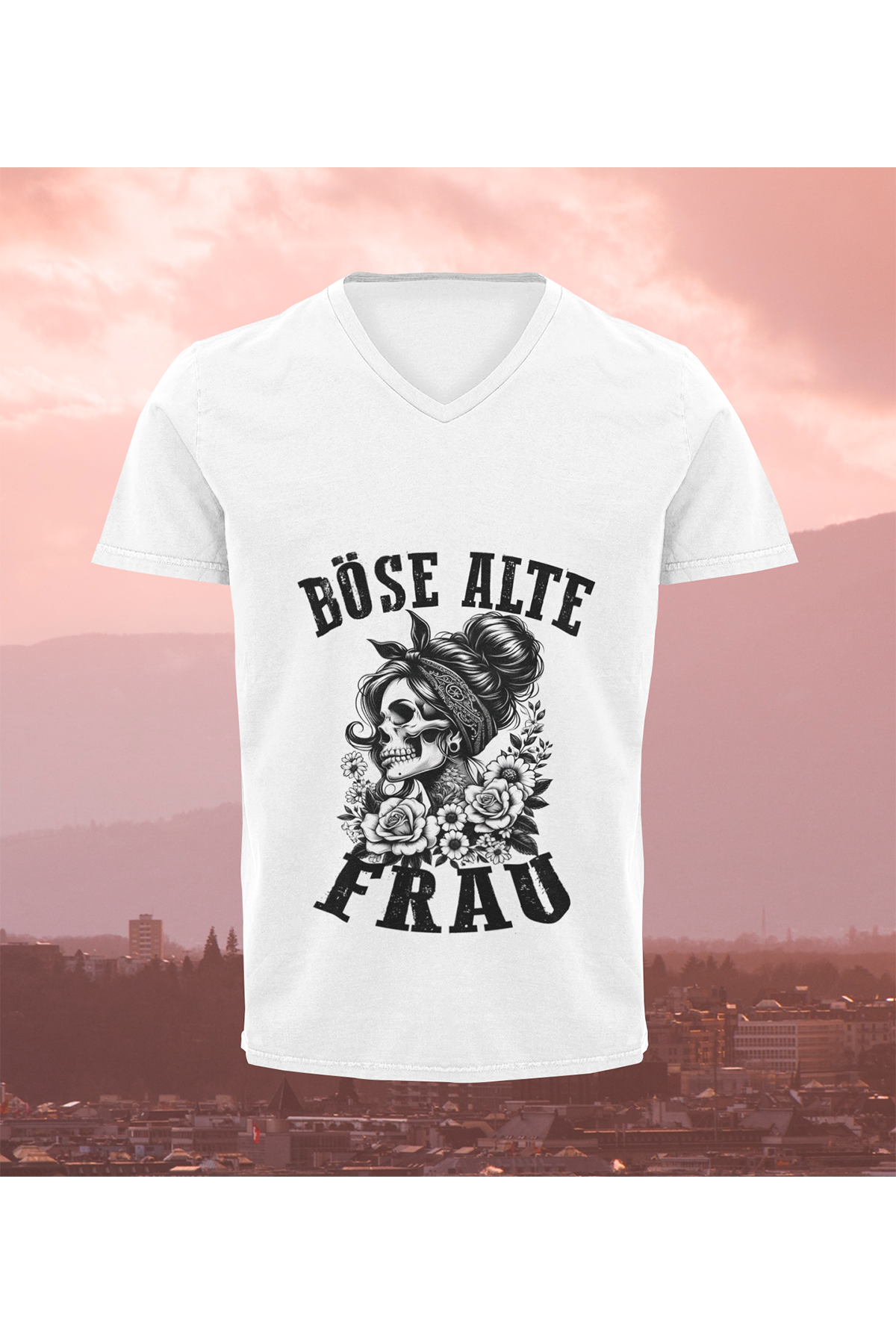 T-Shirt Böse alte Frau D5