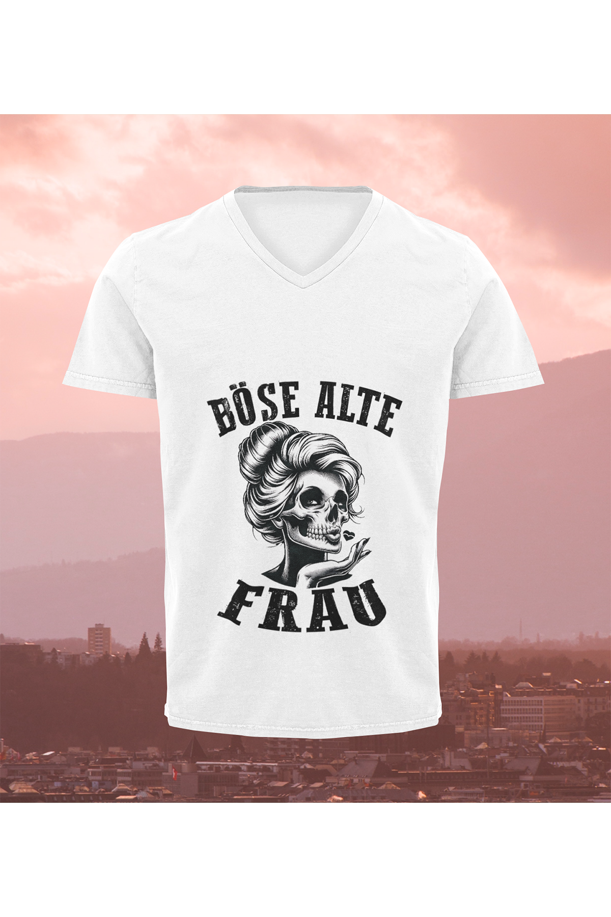 T-Shirt Böse alte Frau D6