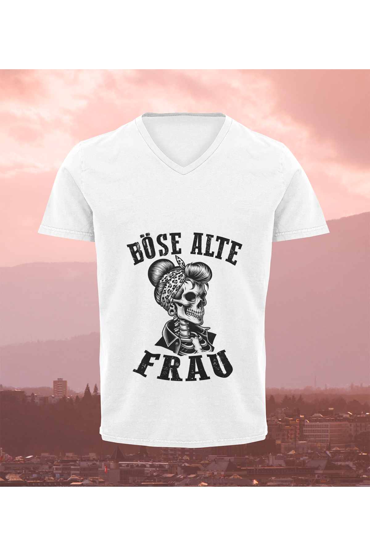 T-Shirt Böse alte Frau D4