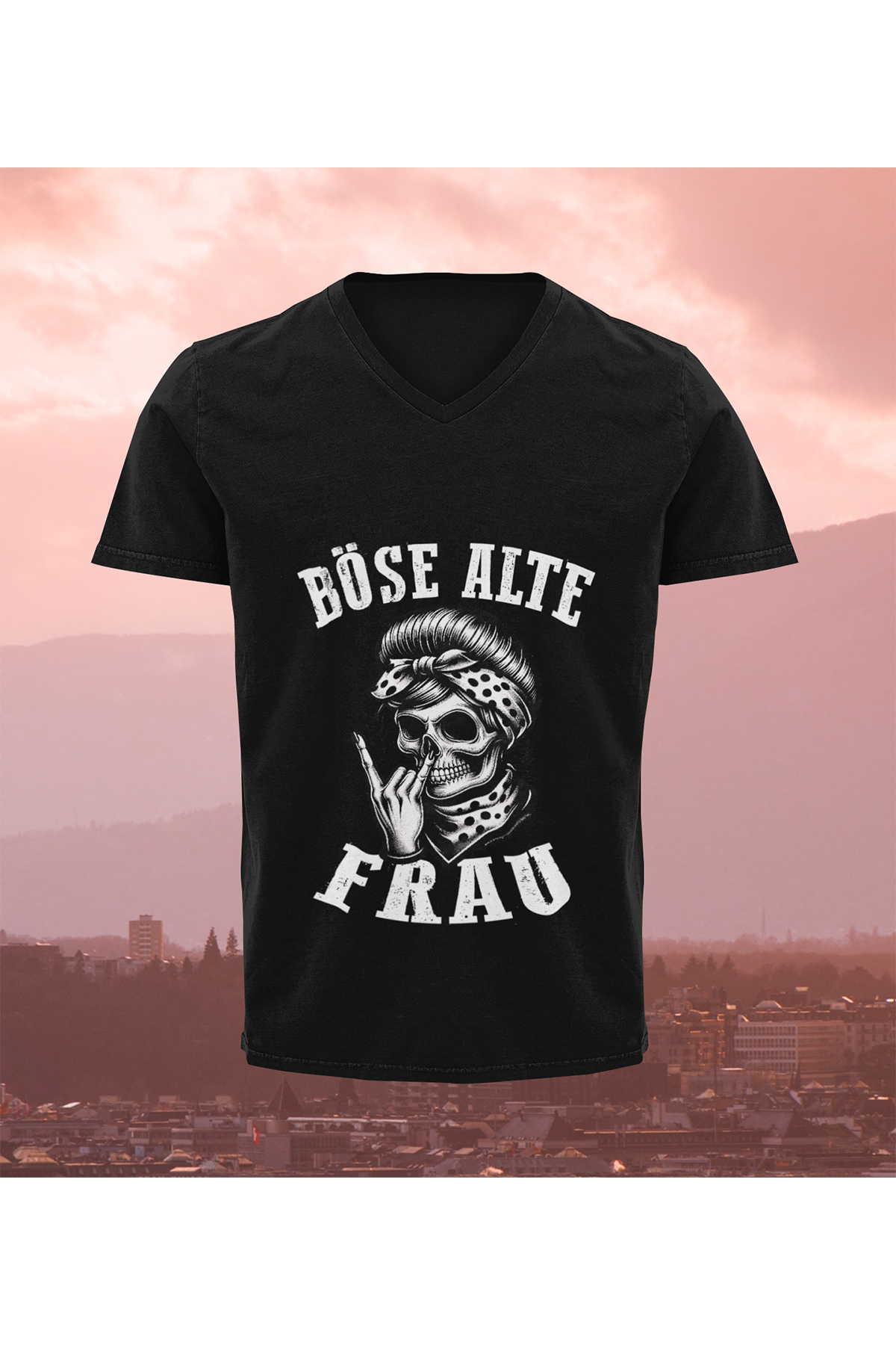 T-Shirt Böse alte Frau D1