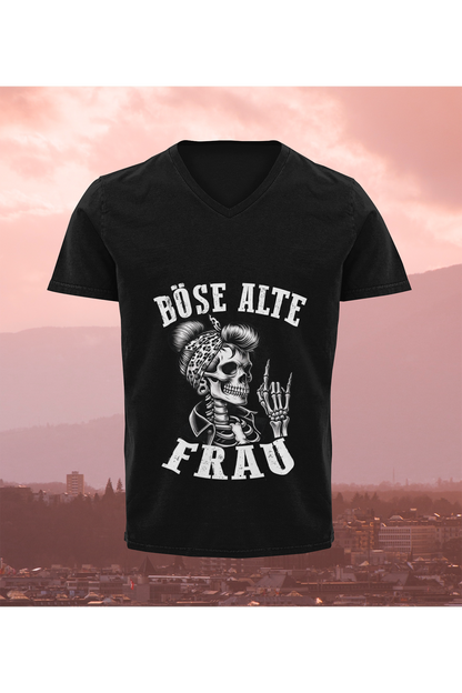 T-Shirt Böse alte Frau D3