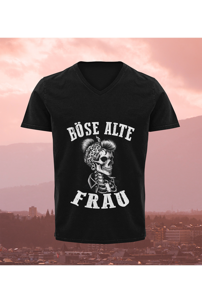 T-Shirt Böse alte Frau D4
