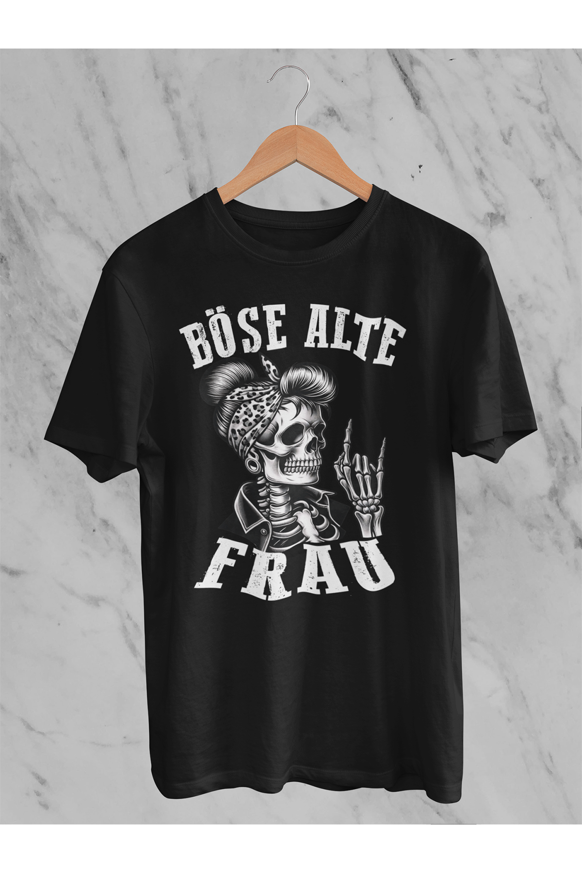 T-Shirt Böse alte Frau D3