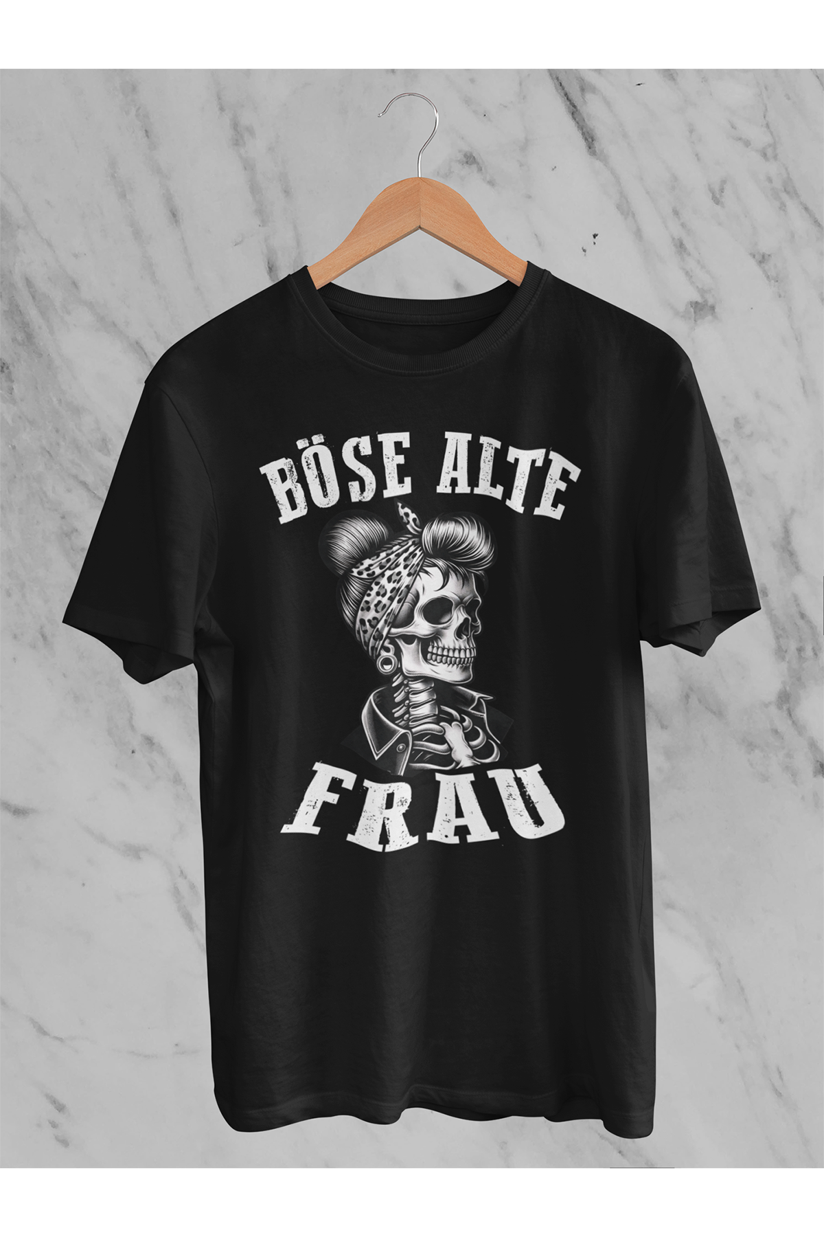 T-Shirt Böse alte Frau D4