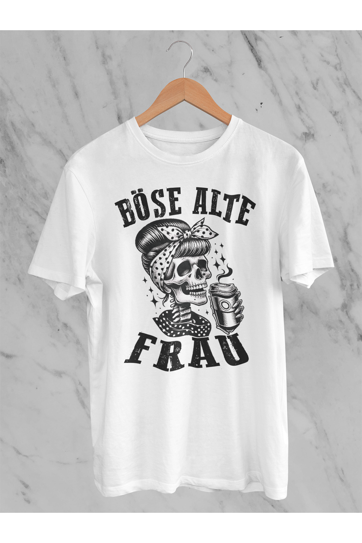 T-Shirt Böse alte Frau D7