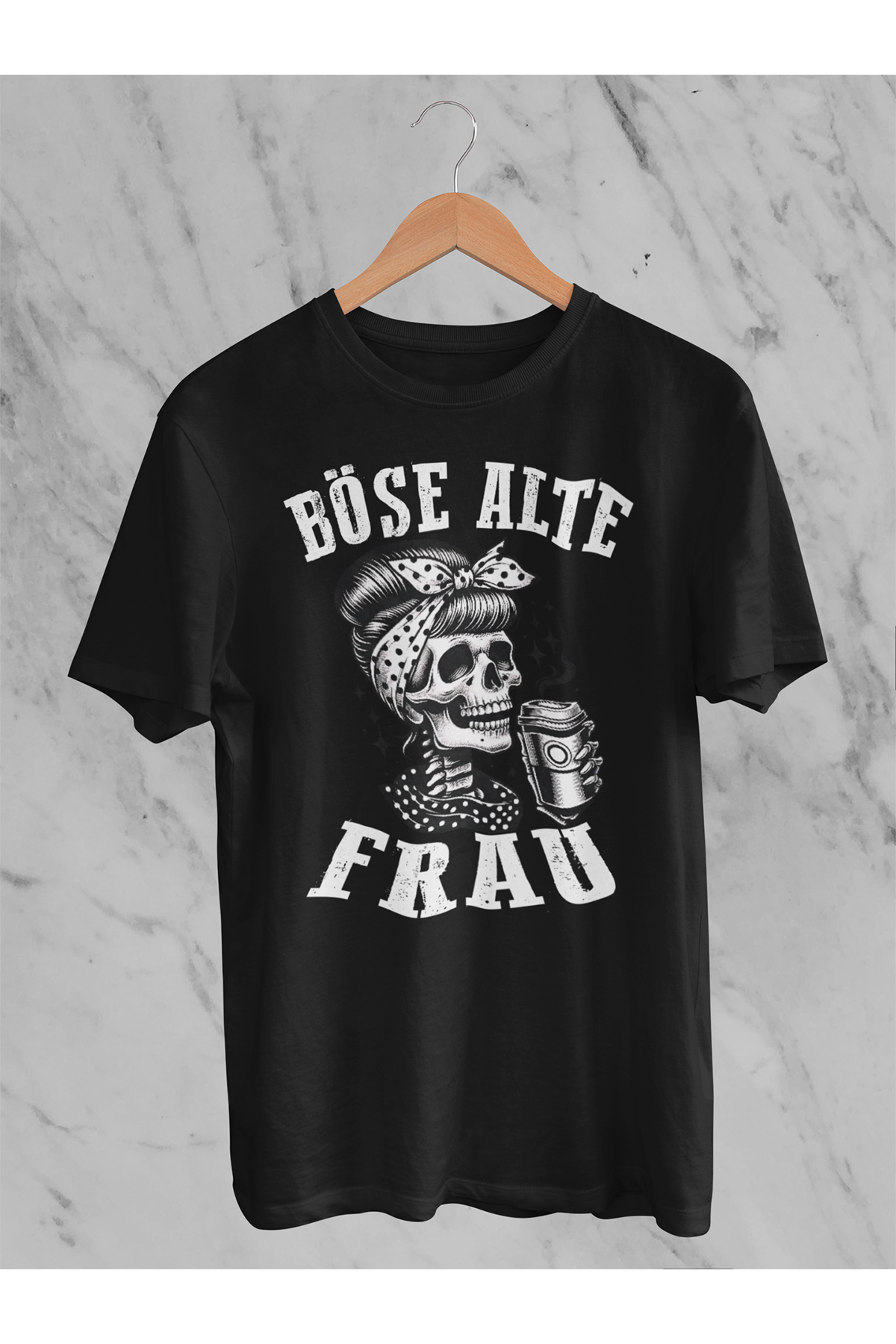 T-Shirt Böse alte Frau D7