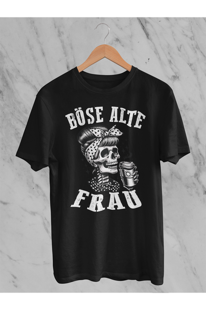 T-Shirt Böse alte Frau D7