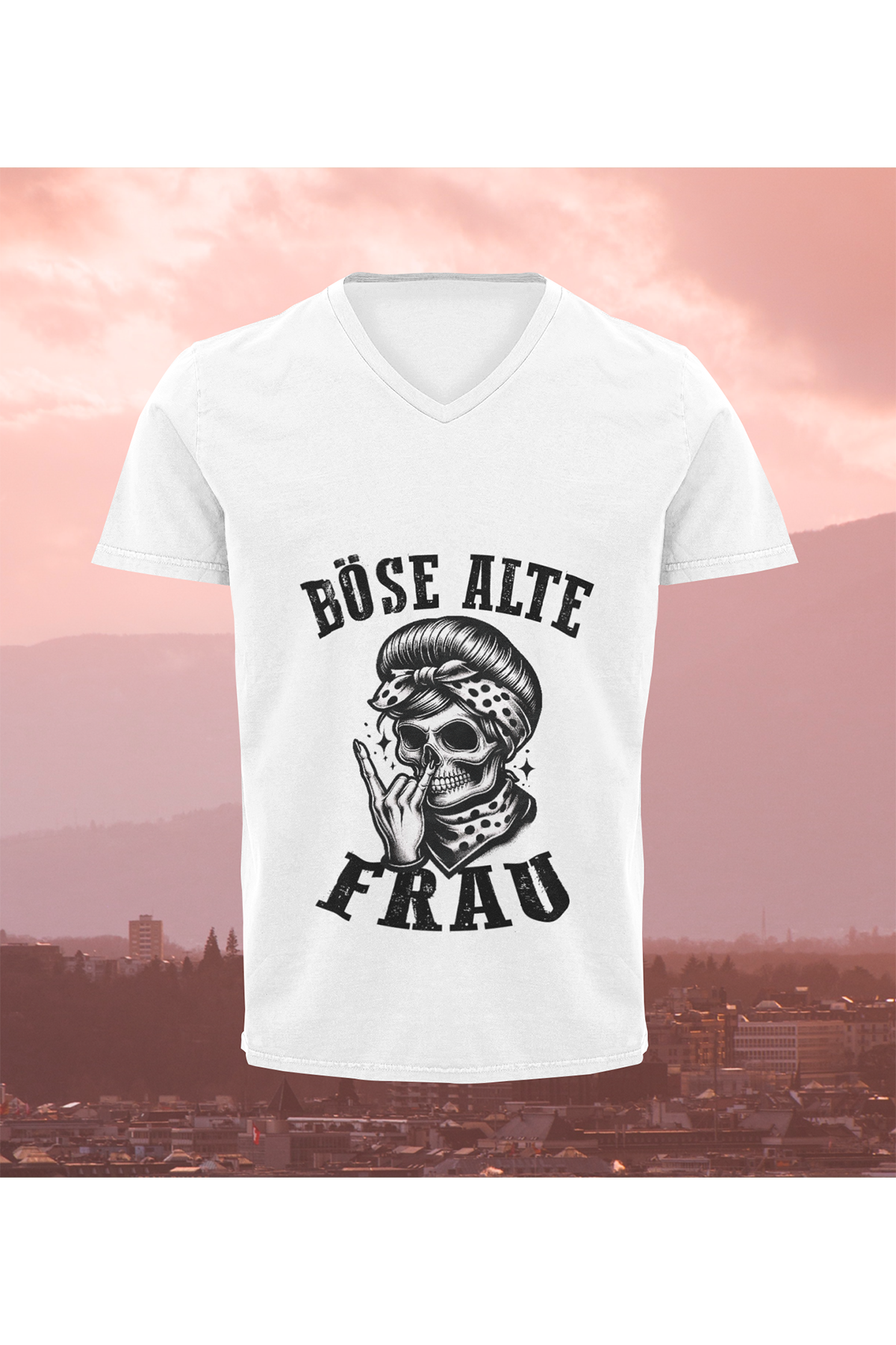 T-Shirt Böse alte Frau D1