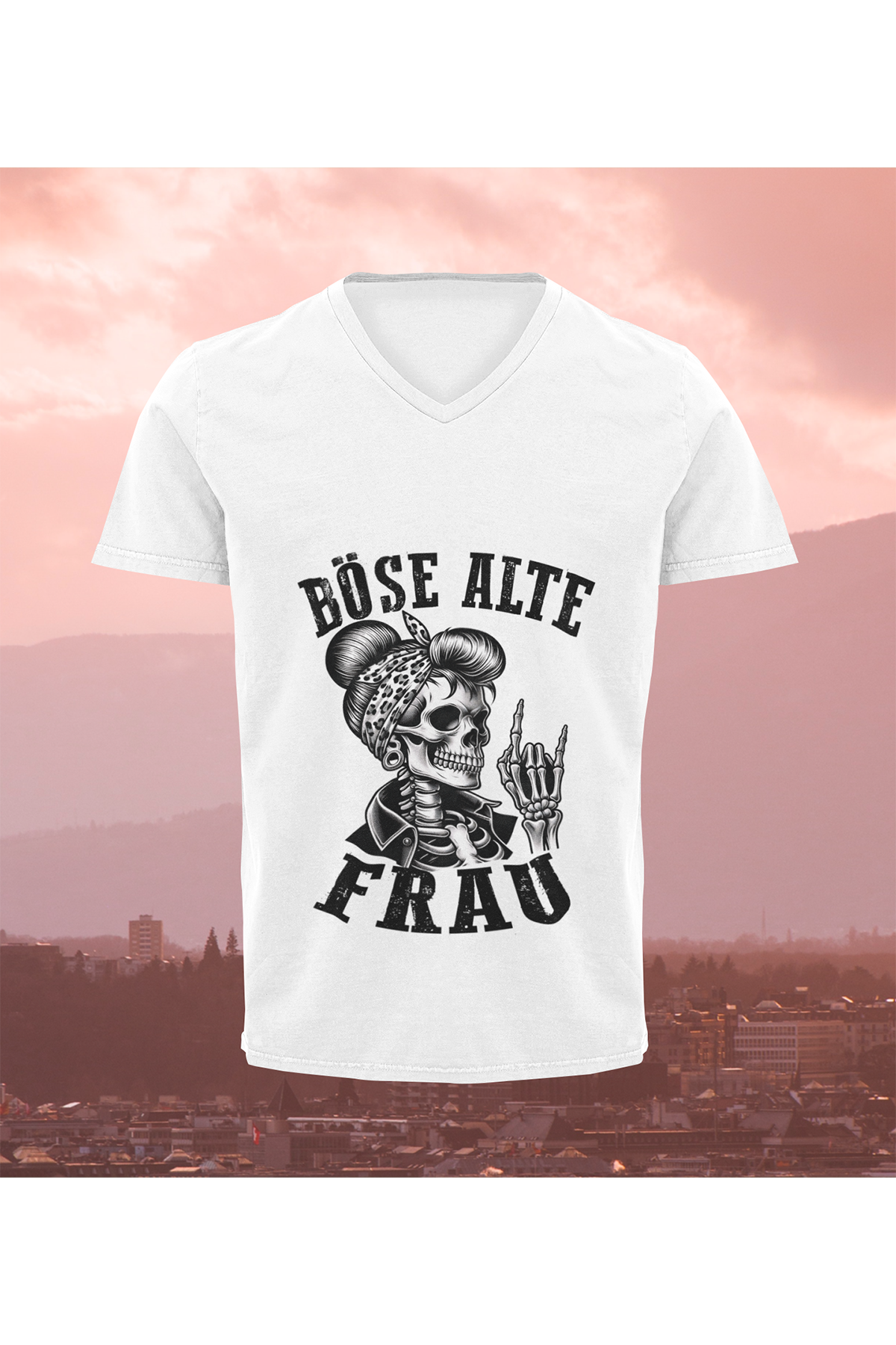 T-Shirt Böse alte Frau D3