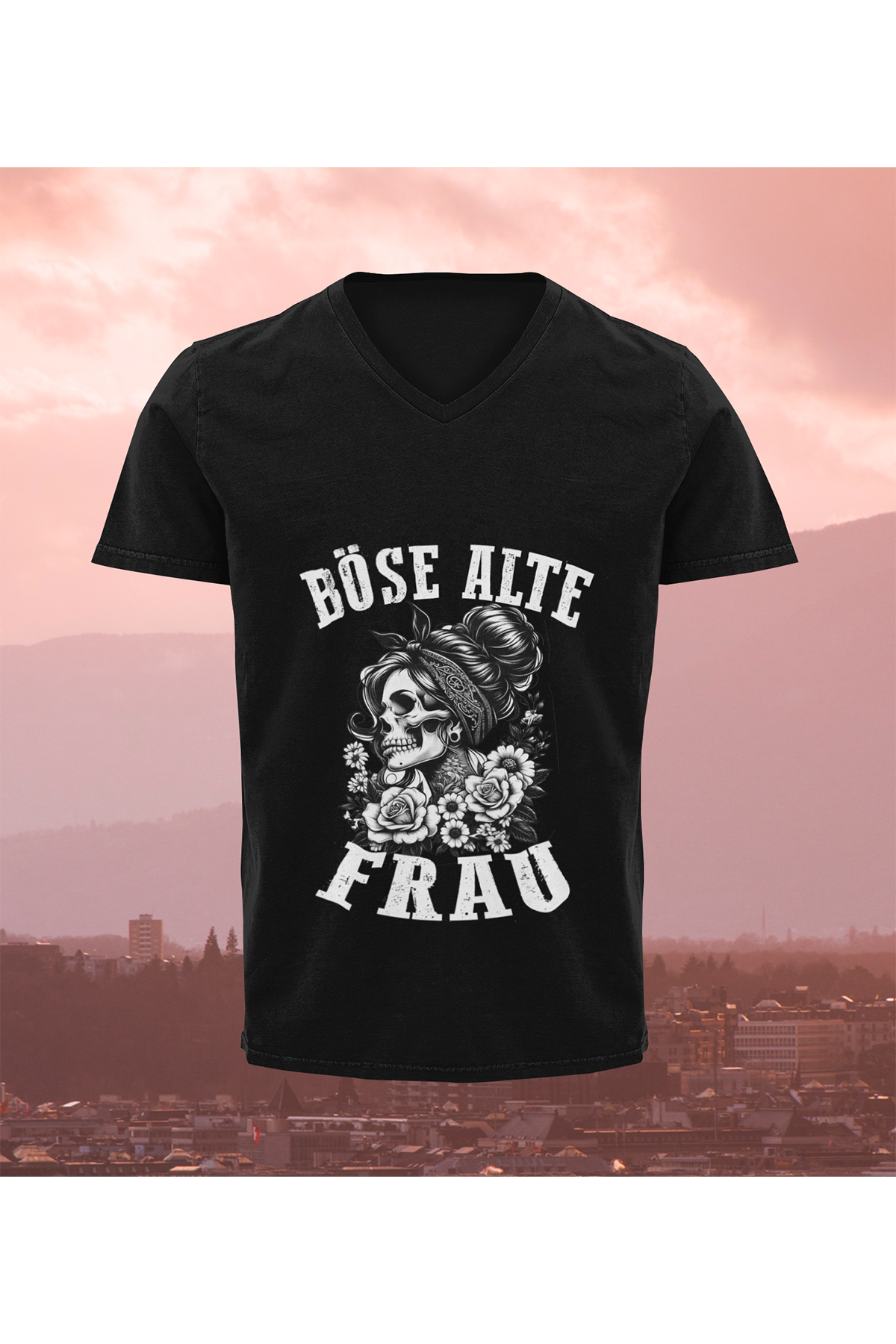 T-Shirt Böse alte Frau D5