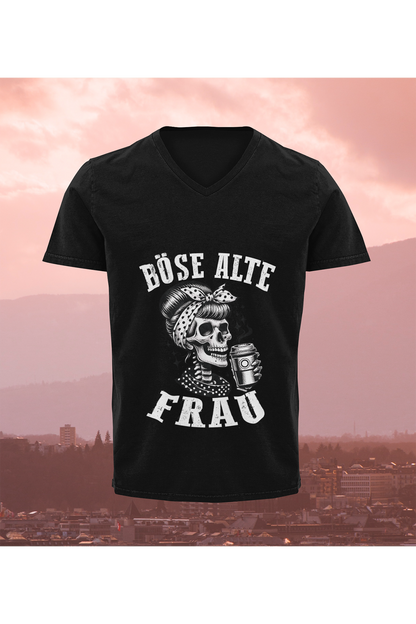 T-Shirt Böse alte Frau D7