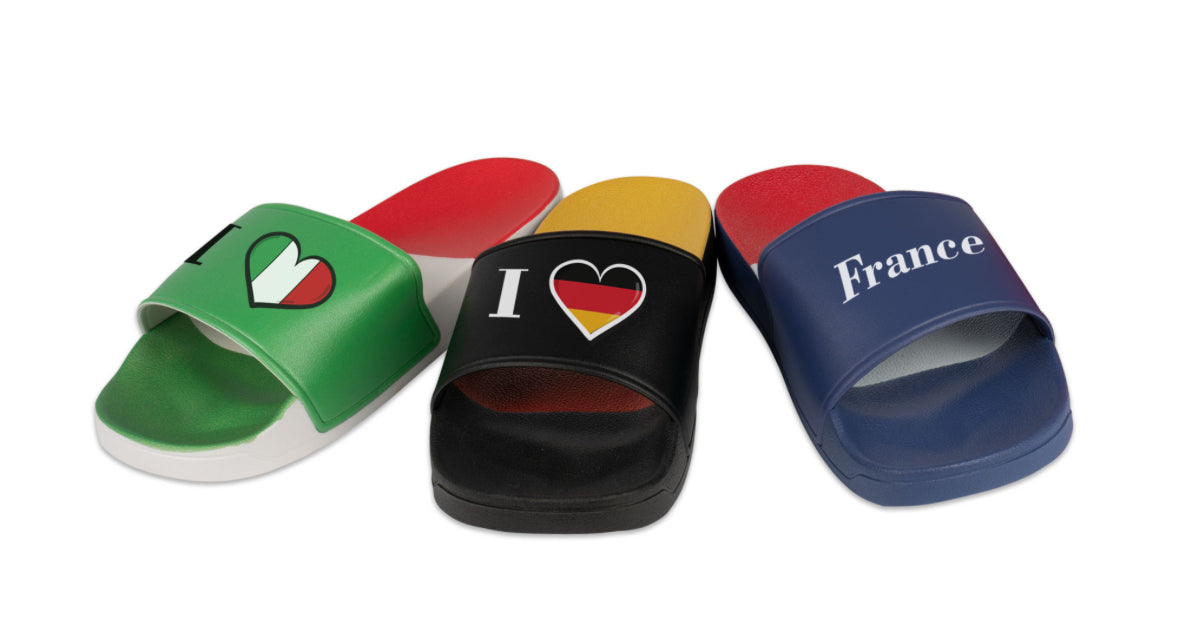 Badeschlappen blanko "Europameisterschaft" Gr.36-47