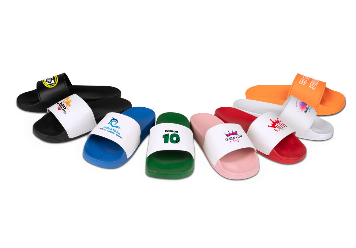 Badeschlappen blanko Gr.36-48 versch. Farben